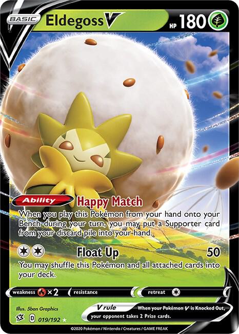 Eldegoss V 019/192 (SWSH02: Rebel Clash)  - Holofoil | Good Games Adelaide SA