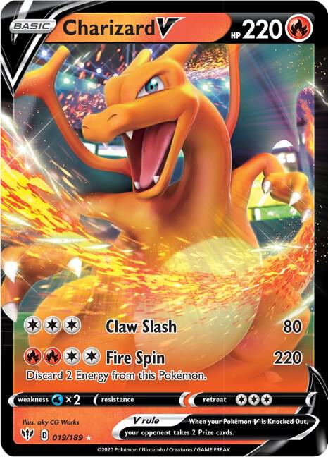 Charizard V 019/189 (SWSH03: Darkness Ablaze)  - Holofoil | Good Games Adelaide SA