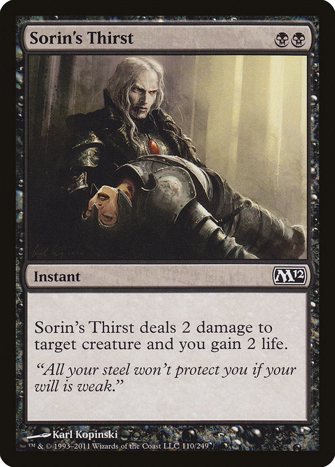 Sorin's Thirst 110 (Magic 2012 (M12))  | Good Games Adelaide SA