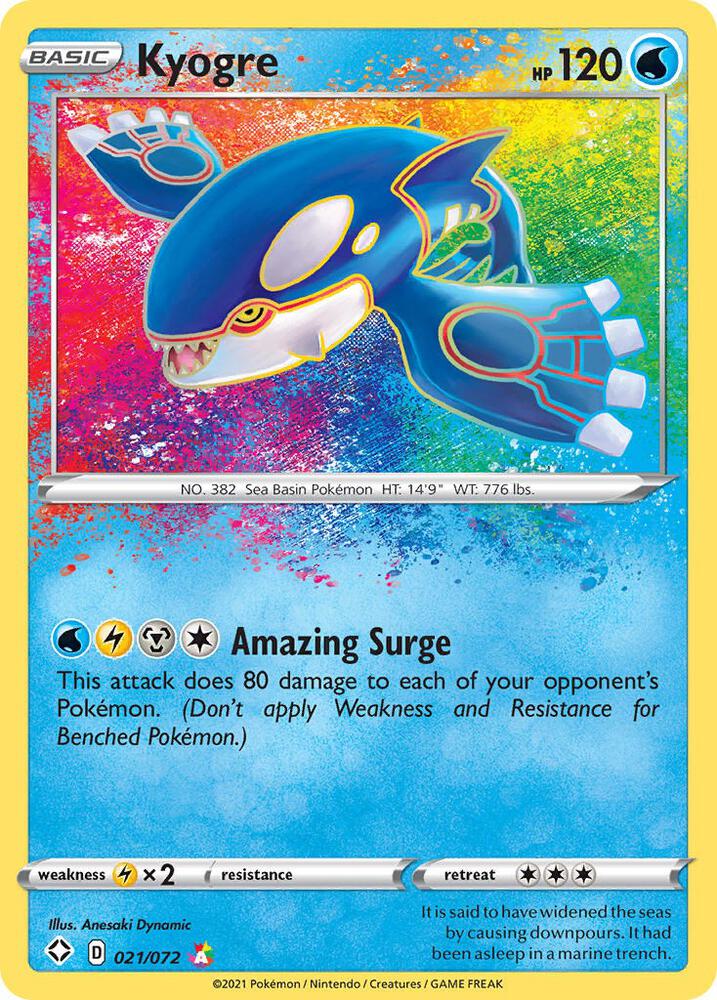 Kyogre 021/072 (Shining Fates)  - Holofoil | Good Games Adelaide SA