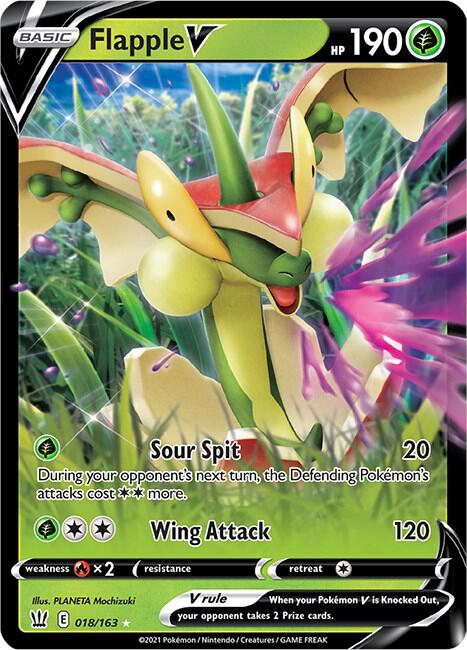 Flapple V 018/163 (SWSH05: Battle Styles)  - Holofoil | Good Games Adelaide SA