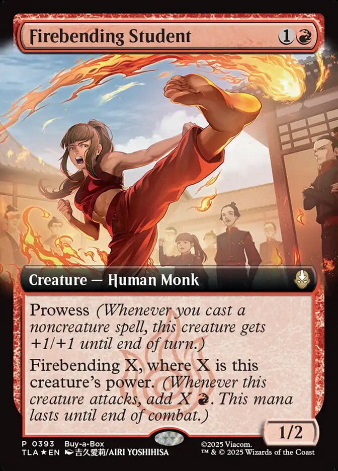 Firebending Student Extended Art 393 (Buy-A-Box Promos)  - Foil | Good Games Adelaide SA