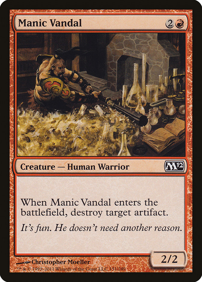 Manic Vandal 151 (Magic 2012 (M12))  - Foil | Good Games Adelaide SA