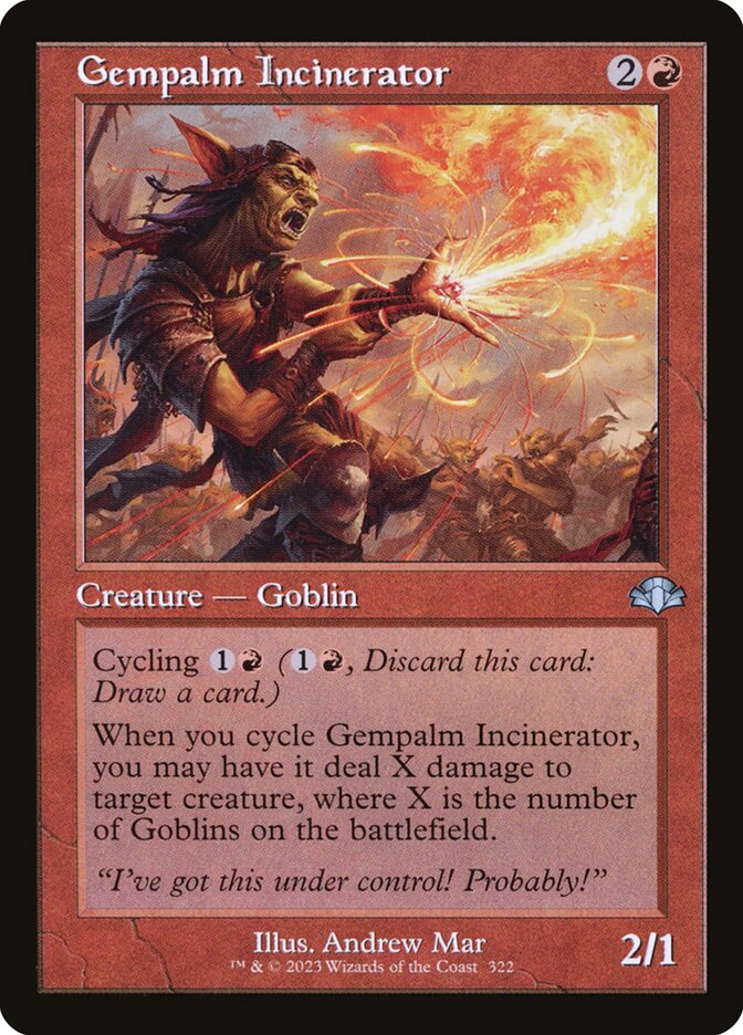 Gempalm Incinerator 322 (Dominaria Remastered)  - Retro Foil | Good Games Adelaide SA