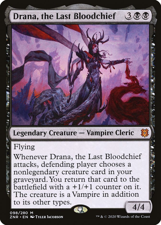Drana, the Last Bloodchief 98/280 (Zendikar Rising)  - Foil | Good Games Adelaide SA