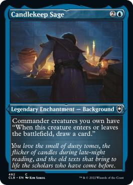 Candlekeep Sage Foil Etched 482 (Commander Legends: Battle for Baldur's Gate)  - Foil | Good Games Adelaide SA