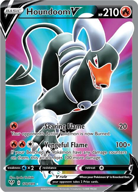 Houndoom V Full Art 178/189 (SWSH03: Darkness Ablaze)  - Holofoil | Good Games Adelaide SA