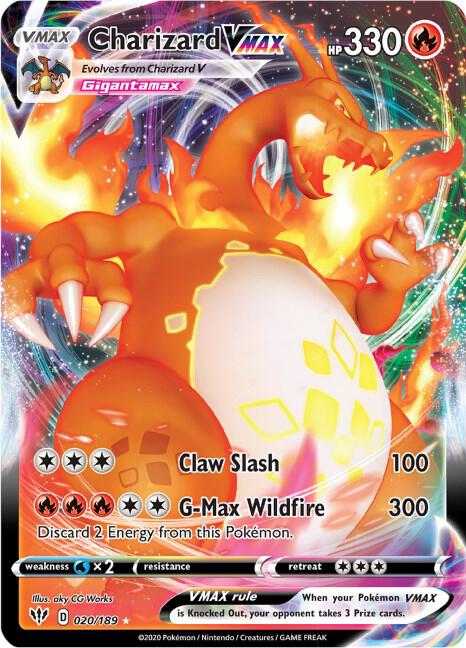 Charizard VMAX 020/189 (SWSH03: Darkness Ablaze)  - Holofoil | Good Games Adelaide SA