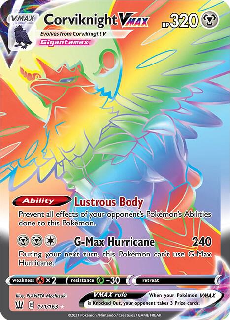 Corviknight VMAX Secret 171/163 (SWSH05: Battle Styles)  - Holofoil | Good Games Adelaide SA