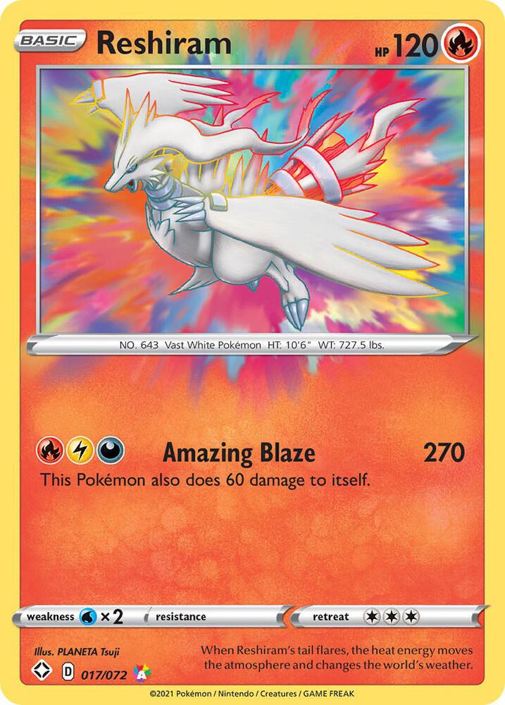 Reshiram 017/072 (Shining Fates)  - Holofoil | Good Games Adelaide SA