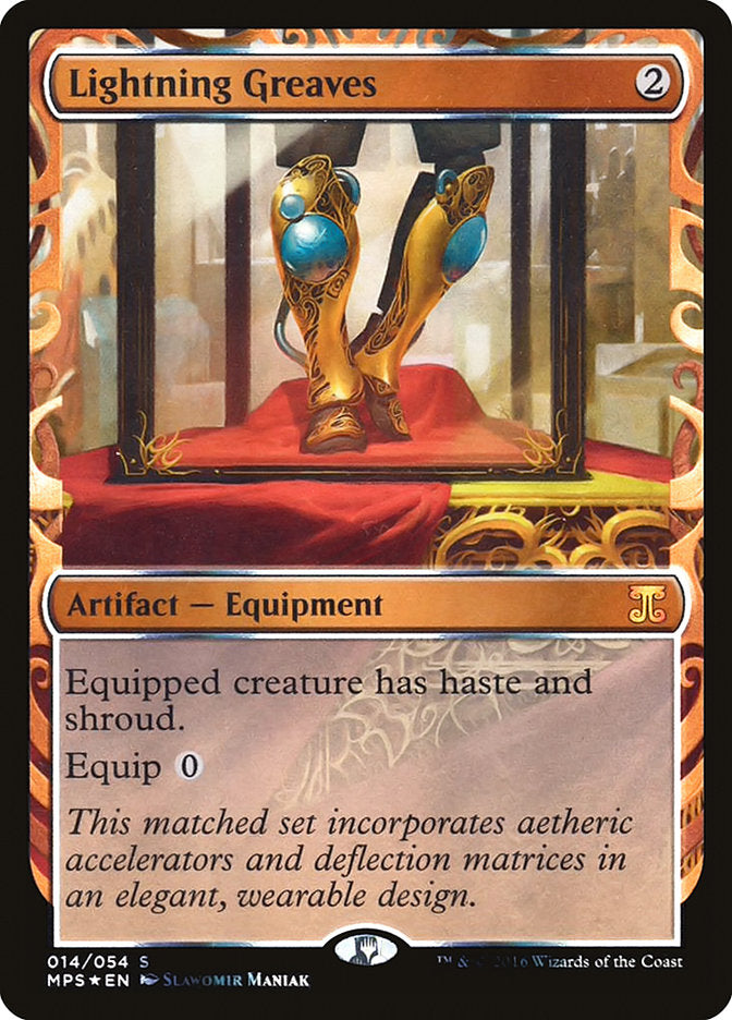 Lightning Greaves 14 (Masterpiece Series: Kaladesh Inventions)  - Foil | Good Games Adelaide SA