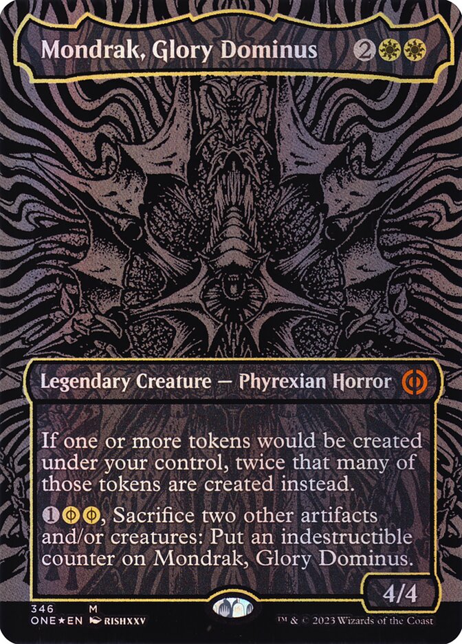 Mondrak, Glory Dominus 346 (Phyrexia: All Will Be One)  - Oil Slick Foil | Good Games Adelaide SA