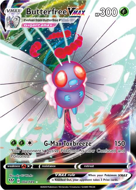 Butterfree VMAX 002/189 (SWSH03: Darkness Ablaze)  - Holofoil | Good Games Adelaide SA