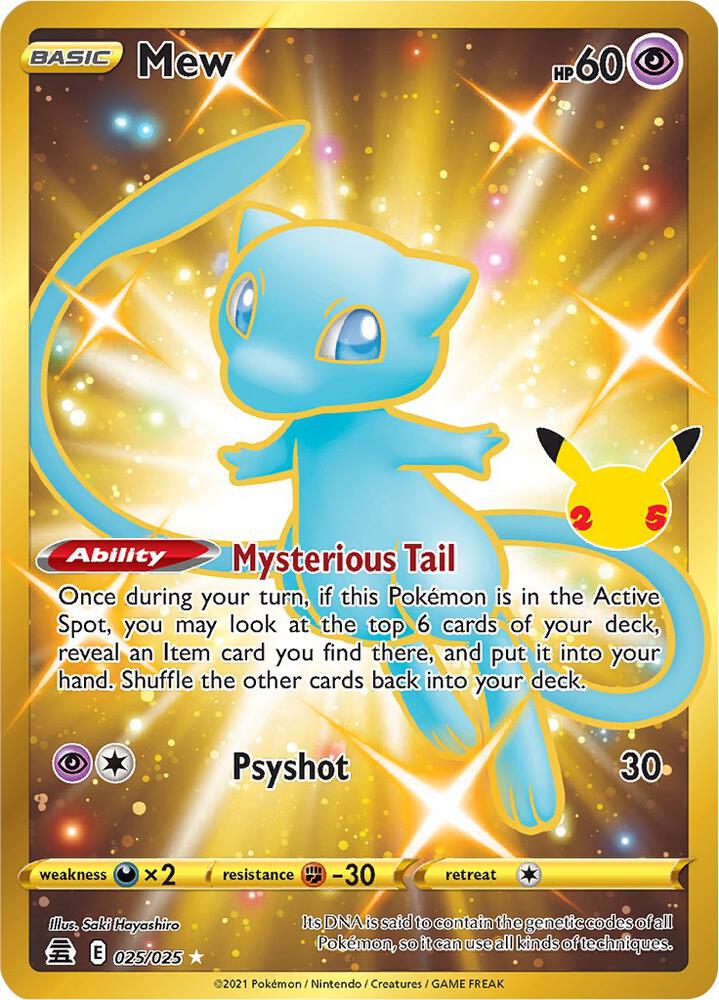 Mew Secret 025/025 (Celebrations)  - Holofoil | Good Games Adelaide SA