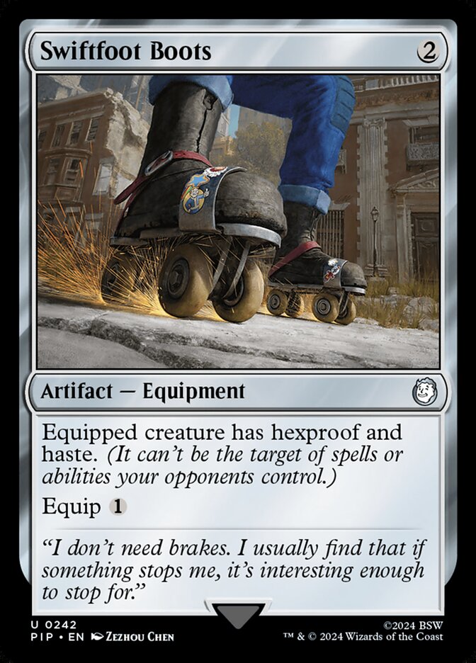 Swiftfoot Boots 242 (Universes Beyond: Fallout)  - Foil | Good Games Adelaide SA
