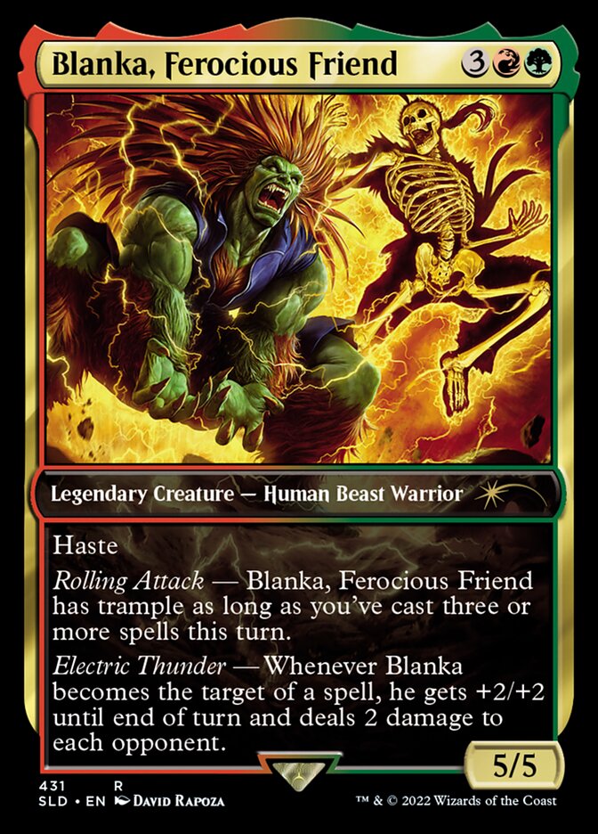 Blanka Ferocious Friend 431 (Secret Lair Drop Series)  - Foil | Good Games Adelaide SA