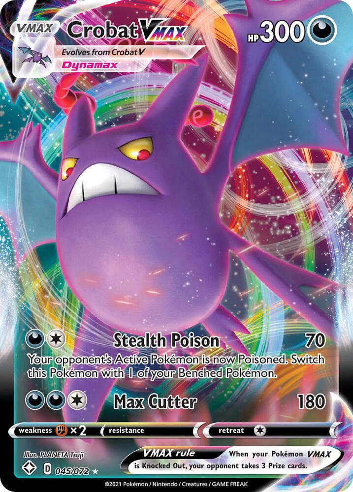 Crobat VMAX 045/072 (Shining Fates)  - Holofoil | Good Games Adelaide SA