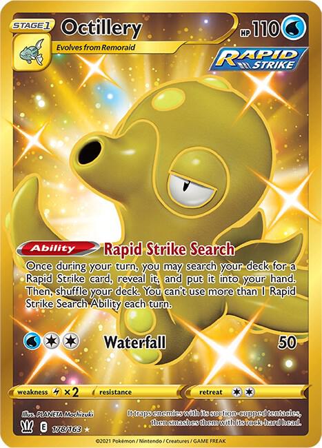 Octillery Secret 178/163 (SWSH05: Battle Styles)  - Holofoil | Good Games Adelaide SA
