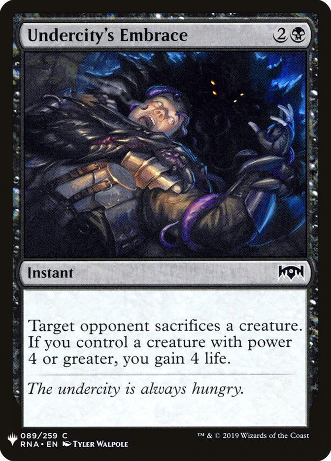 Undercity's Embrace 89 (The List Reprints)  | Good Games Adelaide SA