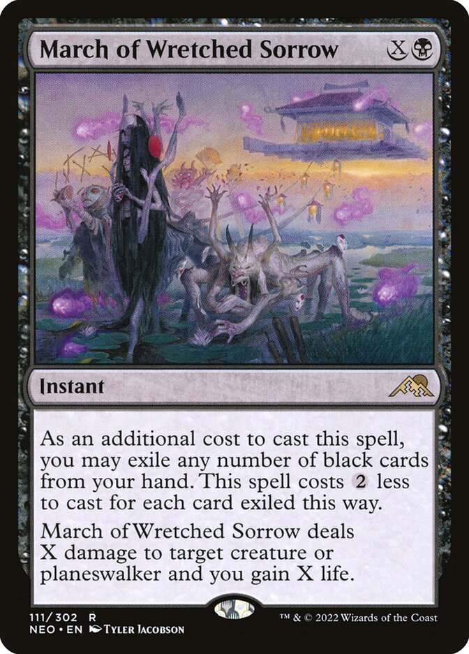 March of Wretched Sorrow 111 (Kamigawa: Neon Dynasty)  - Foil | Good Games Adelaide SA