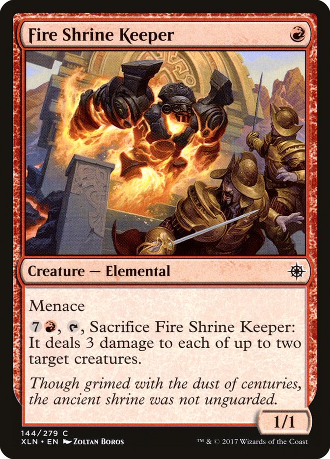 Fire Shrine Keeper 144 (Ixalan)  - Foil | Good Games Adelaide SA