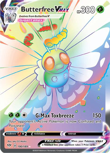 Butterfree VMAX Secret 190/189 (SWSH03: Darkness Ablaze)  - Holofoil | Good Games Adelaide SA