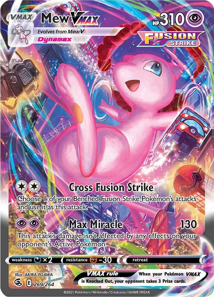 Mew VMAX Alternate Art Secret 269/264 (SWSH08: Fusion Strike)  - Holofoil | Good Games Adelaide SA