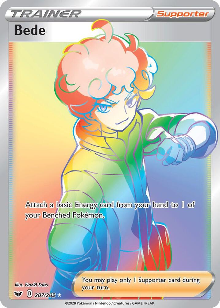 Bede Secret 207/202 (SWSH01: Sword & Shield Base Set)  - Holofoil | Good Games Adelaide SA
