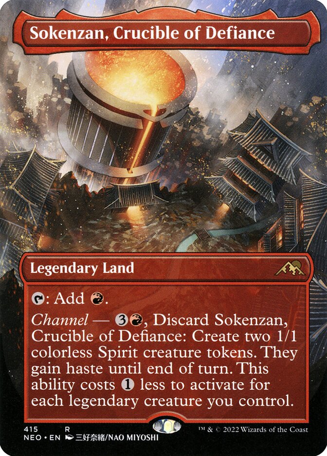 Sokenzan, Crucible of Defiance 415 (Kamigawa: Neon Dynasty)  - Borderless Foil | Good Games Adelaide SA