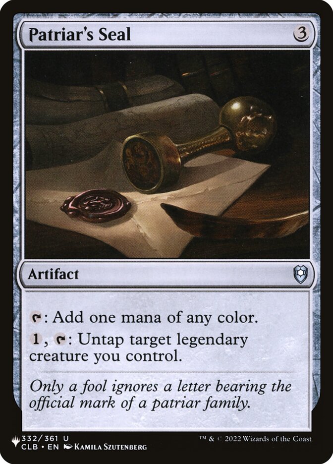 Patriar's Seal 332/361 (The List Reprints)  | Good Games Adelaide SA