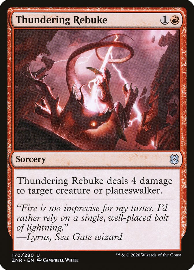 Thundering Rebuke 170 (Zendikar Rising)  - Foil | Good Games Adelaide SA