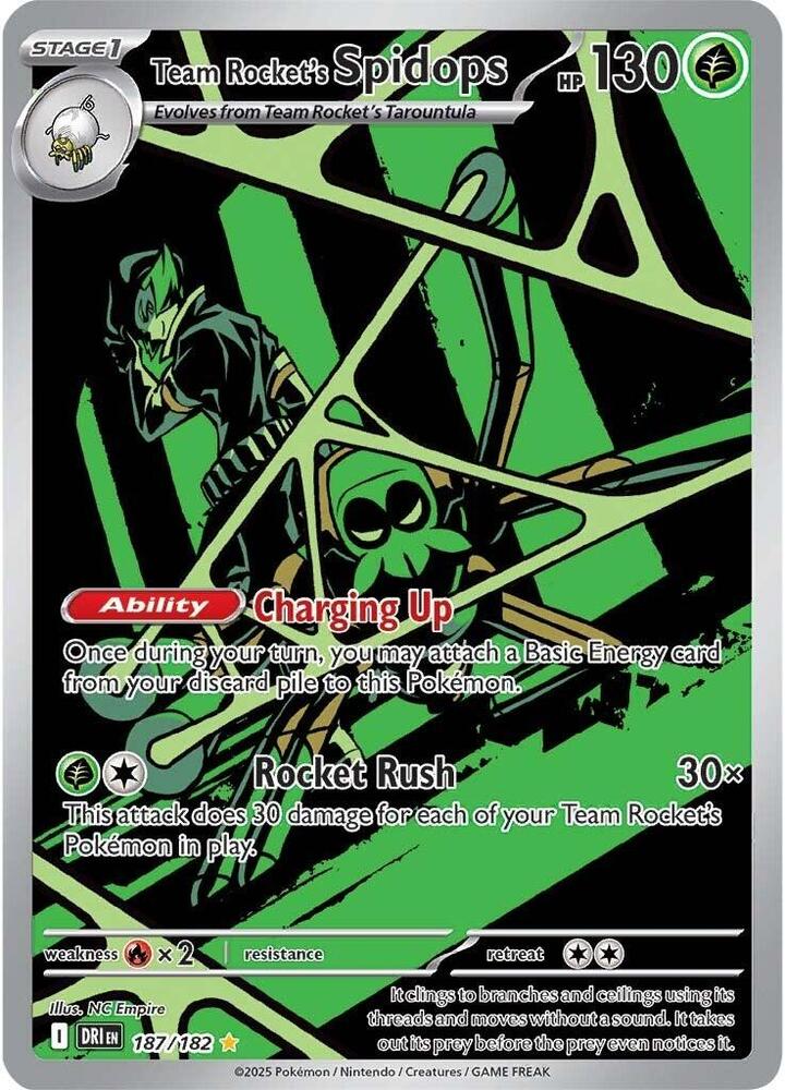 Team Rocket's Spidops 187/182 (SV10: Destined Rivals)  - Holofoil | Good Games Adelaide SA