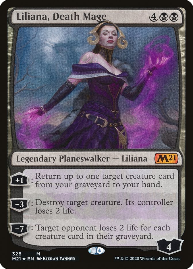 Liliana, Death Mage 328 (Core Set 2021)  - Foil | Good Games Adelaide SA