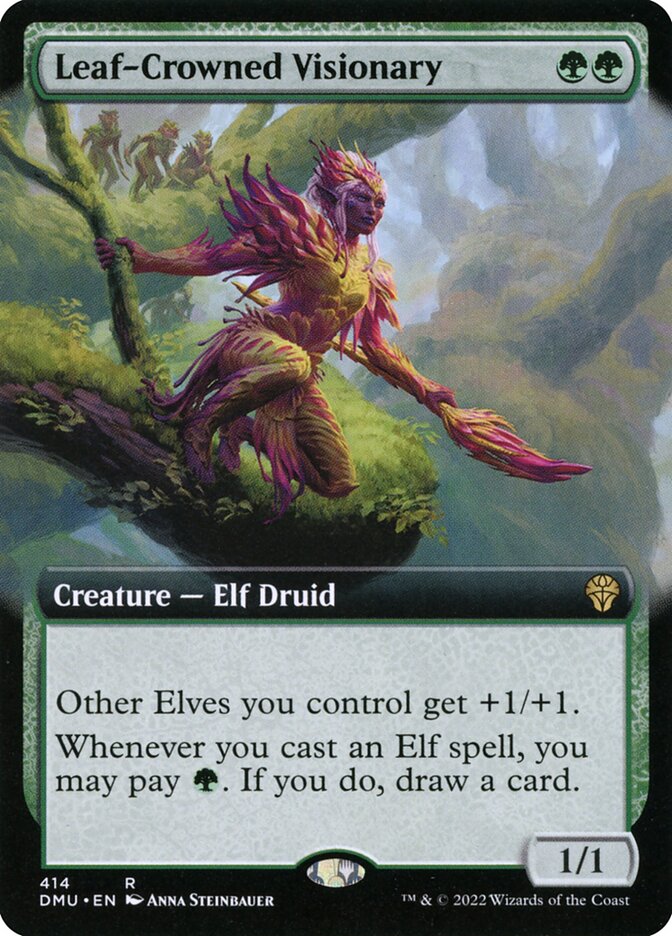 Leaf-Crowned Visionary 414 (Dominaria United)  | Good Games Adelaide SA