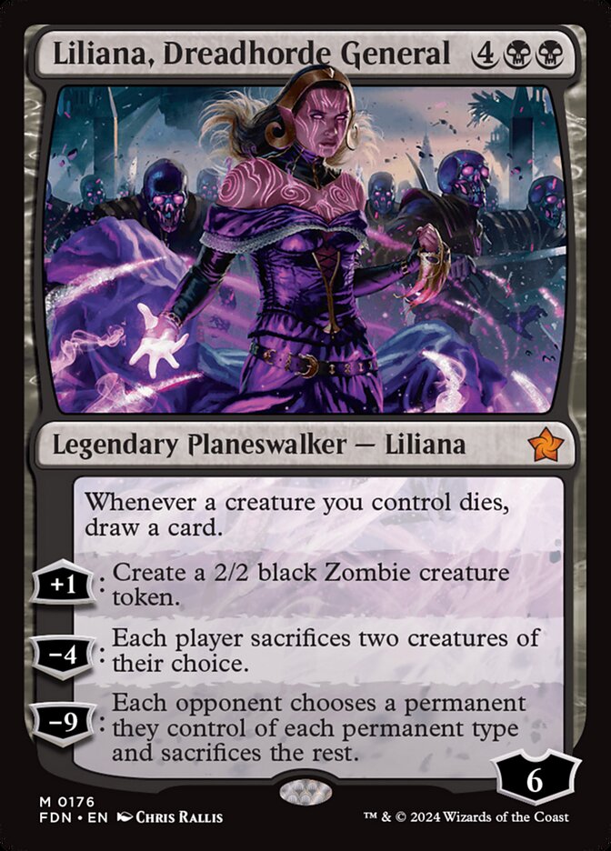 Liliana, Dreadhorde General 176 (Foundations)  - Foil | Good Games Adelaide SA