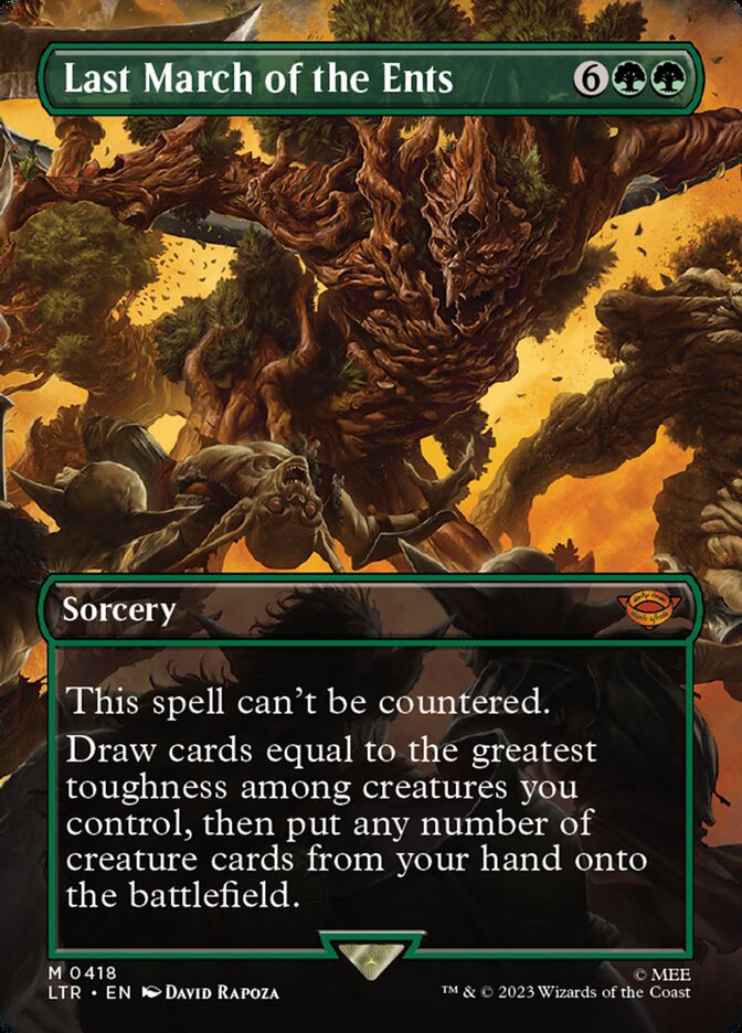 Last March of the Ents 418 (Universes Beyond: The Lord of the Rings: Tales of Middle-earth)  - Borderless Foil | Good Games Adelaide SA