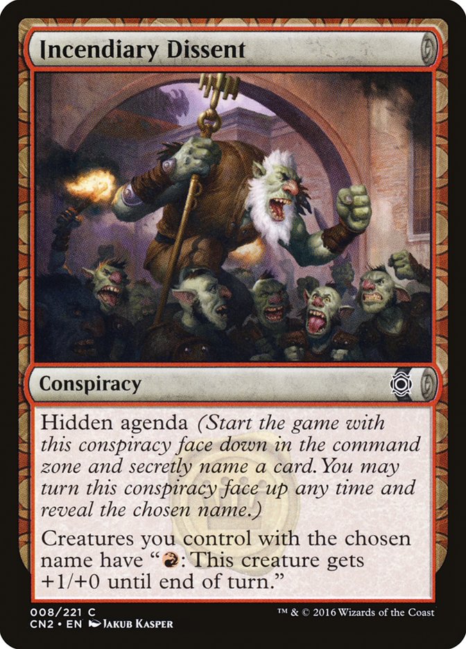 Incendiary Dissent 8 (Conspiracy: Take the Crown)  - Foil | Good Games Adelaide SA