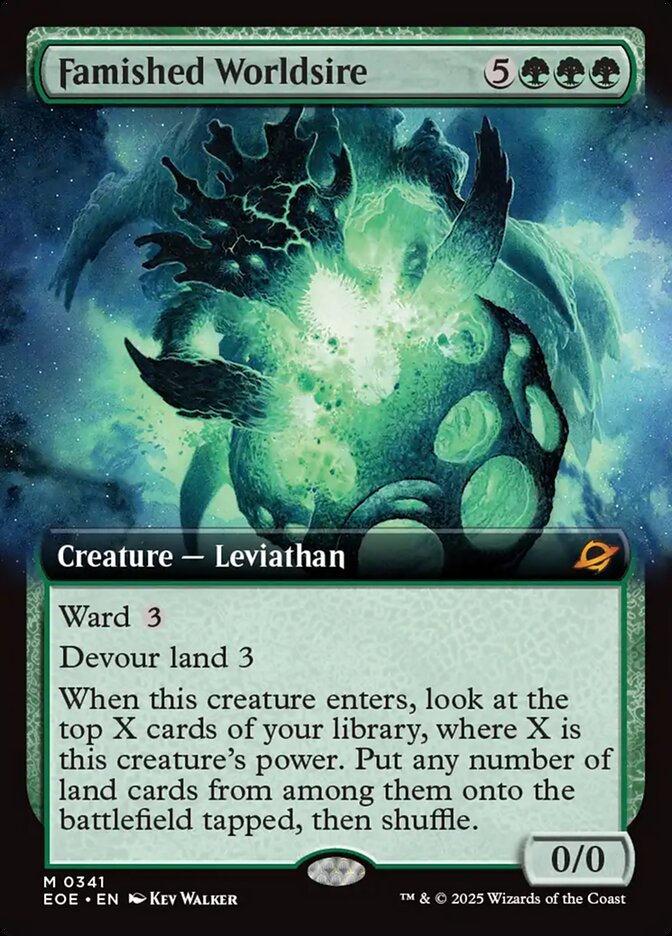 Famished Worldsire Extended Art 341 (Edge of Eternities)  - Extended Art  | Good Games Adelaide SA