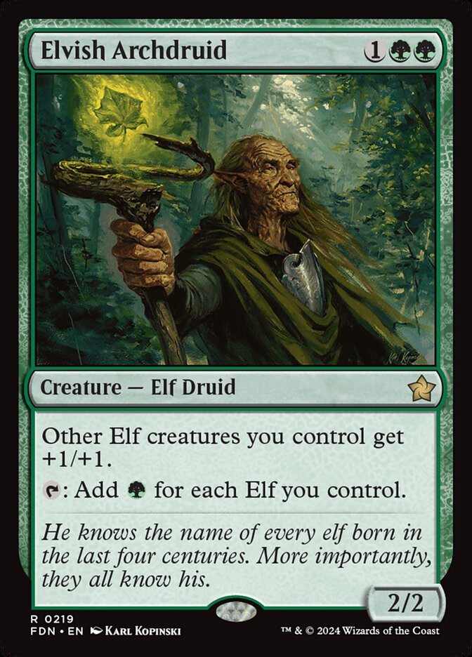 Elvish Archdruid 219 (Foundations)  - Foil | Good Games Adelaide SA