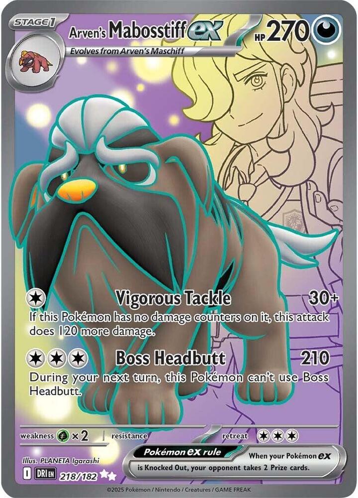 Arven's Mabosstiff ex 218/182 (SV10: Destined Rivals)  - Holofoil | Good Games Adelaide SA