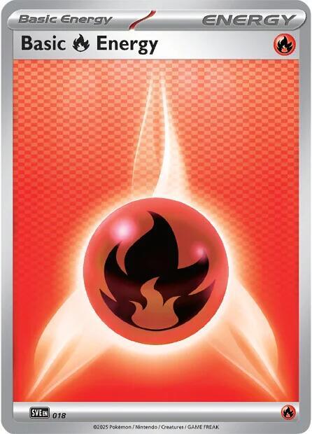 Basic Fire Energy 018 018 (SVE: Scarlet & Violet Energies)  - Reverse Holofoil | Good Games Adelaide SA