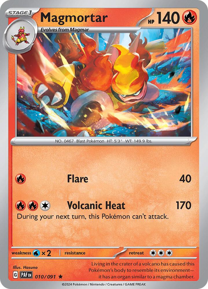 Magmortar 010/091 (SV: Paldean Fates)  - Holofoil | Good Games Adelaide SA