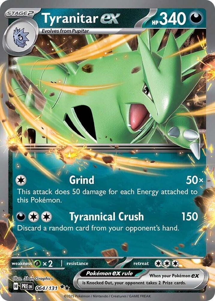 Tyranitar ex 064/131 (SV: Prismatic Evolutions)  - Holofoil | Good Games Adelaide SA