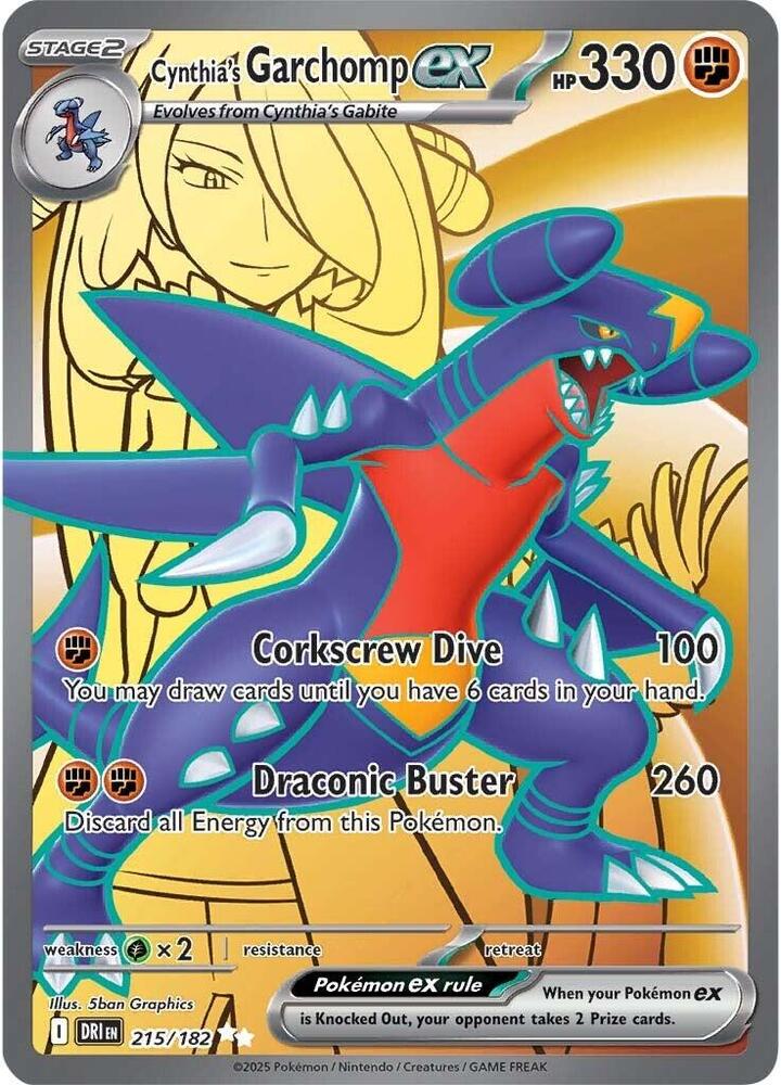 Cynthia's Garchomp ex 215/182 (SV10: Destined Rivals)  - Holofoil | Good Games Adelaide SA