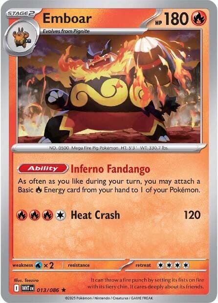 Emboar 013/086 (SV: White Flare)  - Holofoil | Good Games Adelaide SA