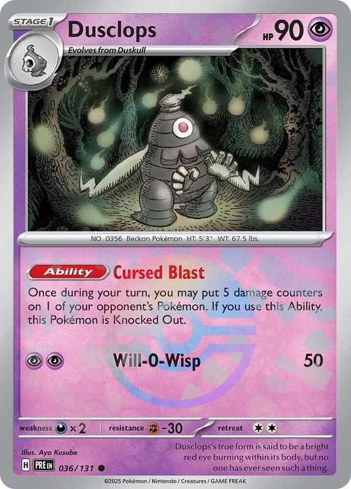 Dusclops 036/131 (SV: Prismatic Evolutions)  - Holofoil | Good Games Adelaide SA