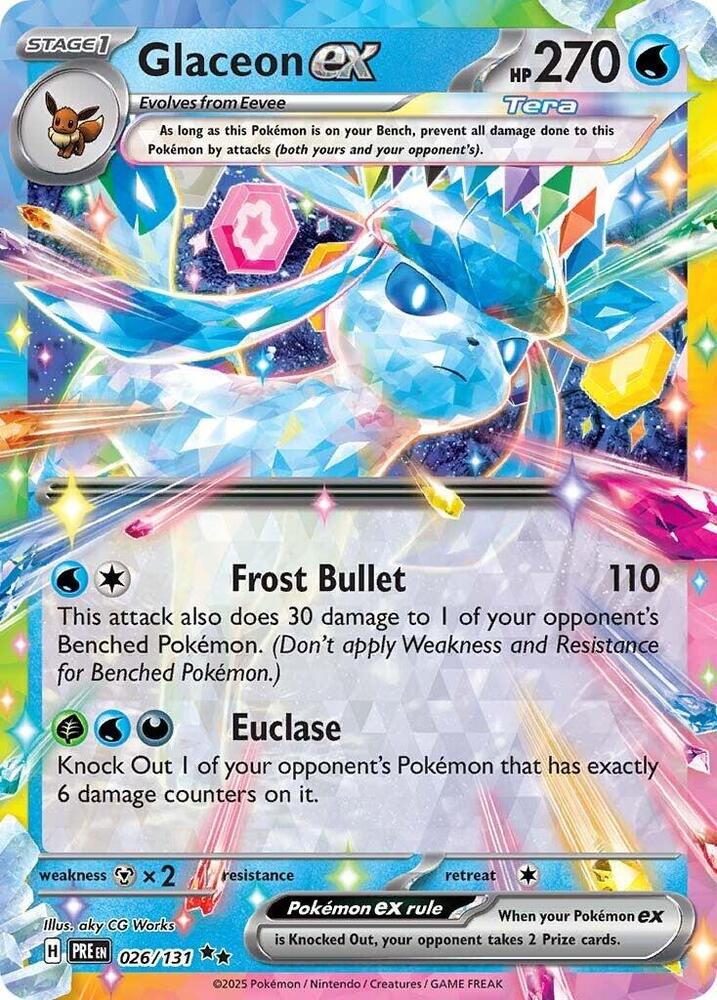 Glaceon ex 026 131 026/131 (SV: Prismatic Evolutions)  - Holofoil | Good Games Adelaide SA