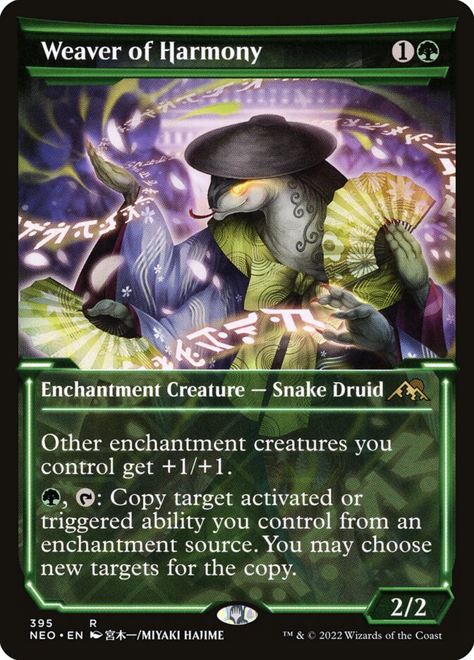 Weaver of Harmony 395 (Kamigawa: Neon Dynasty)  - Showcase Foil | Good Games Adelaide SA