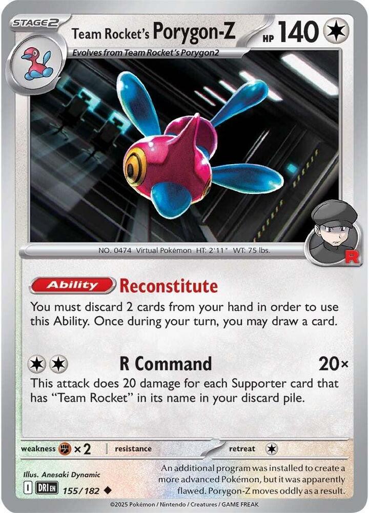 Team Rocket's Porygon Z 155/182 (SV10: Destined Rivals)  | Good Games Adelaide SA