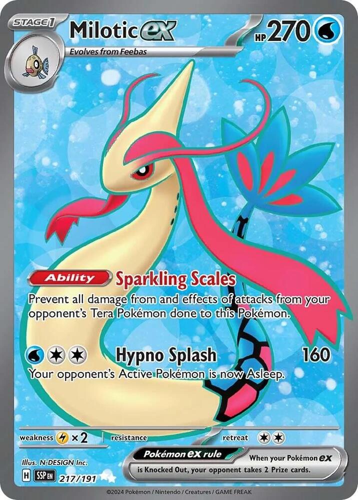 Milotic ex 217/191 (SV08: Surging Sparks)  - Holofoil | Good Games Adelaide SA